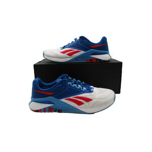 Reebok Nano X2 Shoes Womens Size 9 White Blue Red Training Sneakers GY2288 (1H3)